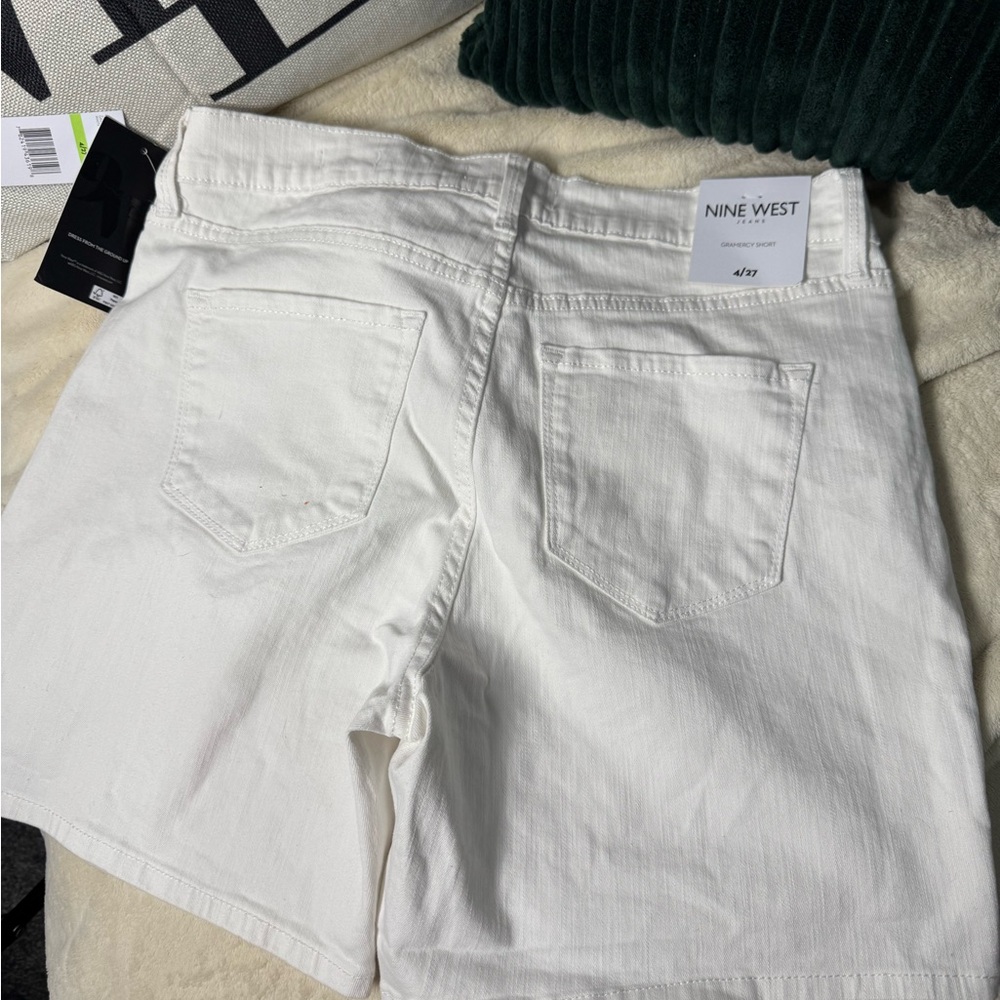 Nine West Women's Classic White Jean Shorts
